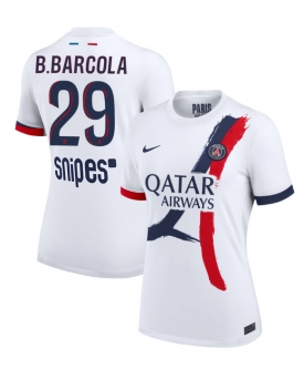 Paris Saint-Germain Bradley Barcola #29 Maglia Gara Trasferta Repliche 2025-26 Donna Maniche Corte